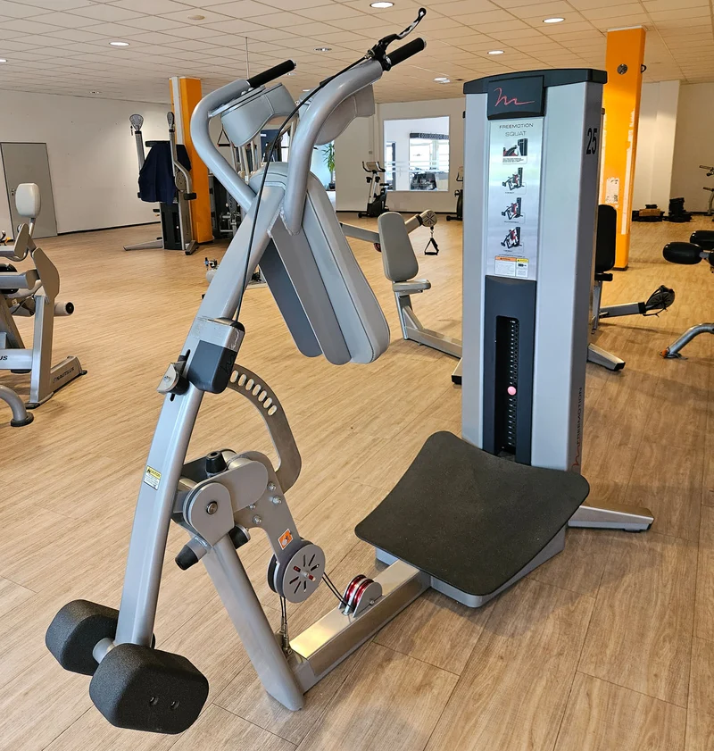 Freemotion Squat G610 - Kniebeugenmaschine, Bein Krafttrainingsgerät aus der Genesis Serie, Rahmenfarbe Silber, gebraucht - überholter Zustand