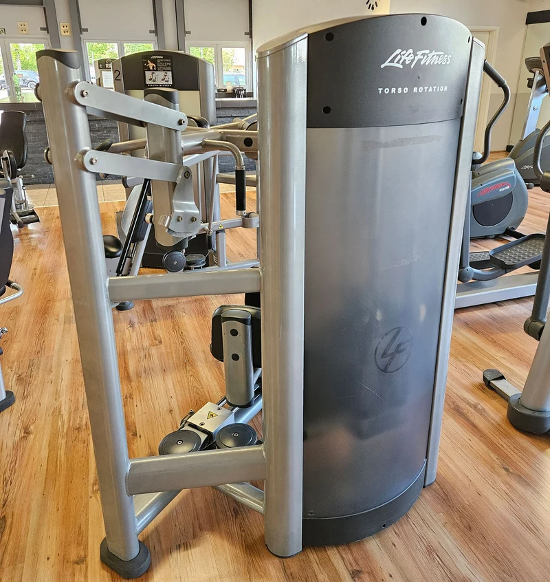 Life Fitness Rotationsmaschine, Rotary Torso Twister, Rumpfdrehung Rotator, Signature Series, Rahmenfarbe Silber, gebraucht - überholter Zustand