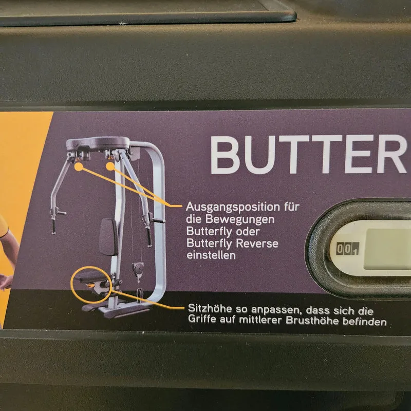 Matrix Ultra Pec Fly and Rear Delt G7-S22, Butterfly und Butterfly Reverse 2 in 1 Kombimaschine, Rahmen Silber, gebraucht - überholter Zustand