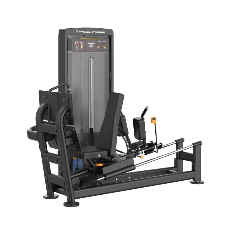 Titanium Strength Black Series Dual-Beinpresse und Hack Squat (stack loaded) BS-S48
