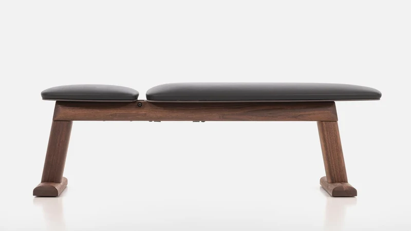 WaterRower NOHrD Weightbench Trainingsbank Nussbaum - Kunst oder Echtleder in Schwarz