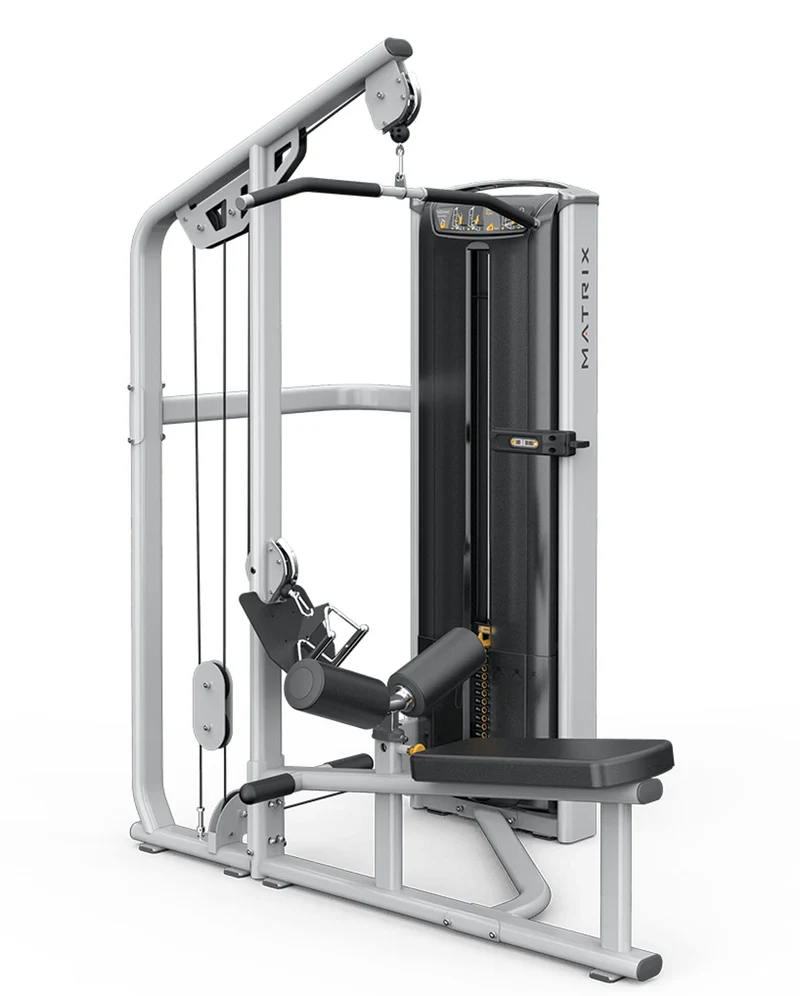 Matrix Versa Dual Latzug und Rudern sitzend VS-S331, Lat Pulldown and Row Machine, Kombimaschine 2 in 1, Rahmen Silber, gebraucht - überholter Zustand