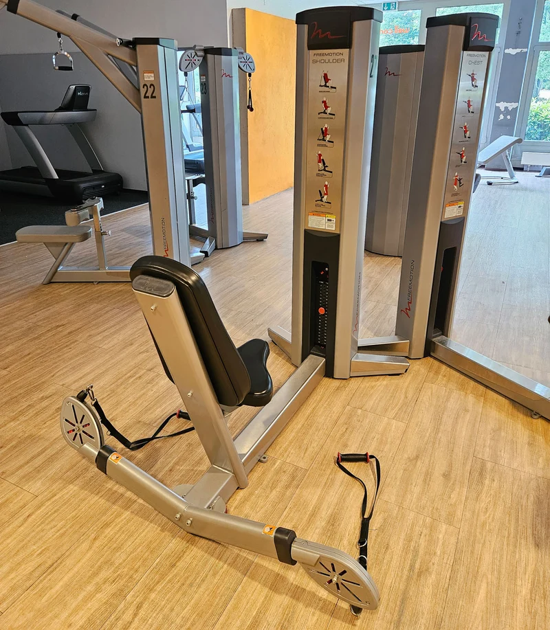 Freemotion Multi-Plane Shoulder G601 - Schulterpresse am Kabel, Kabelzüge für Schultertraining, Krafttrainingsgerät aus der Genesis Serie, Rahmenfarbe Silber, gebraucht - überholter Zustand