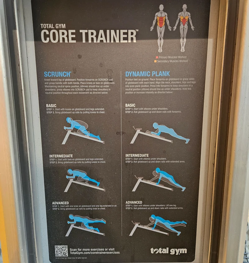 Total Gym Core Trainer, Trainingsgerät für Bauch, Rumpf und unteren Rücken, gebraucht mit Gebrauchsspuren