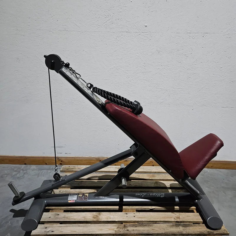 Bauchmaschine Plate loaded, Bauchbank, Sit Up Ab Crunch Bench, Crunchstuhl T 500, Teuwsen Sportgerät, Rahmenfarbe Anthrazit, gebrauchter - überholter Zustand