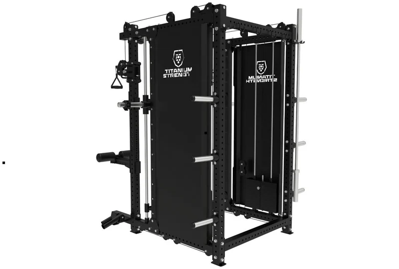 Titanium Strength Multipresse mit Doppelseilzug und Rack B500 Pro