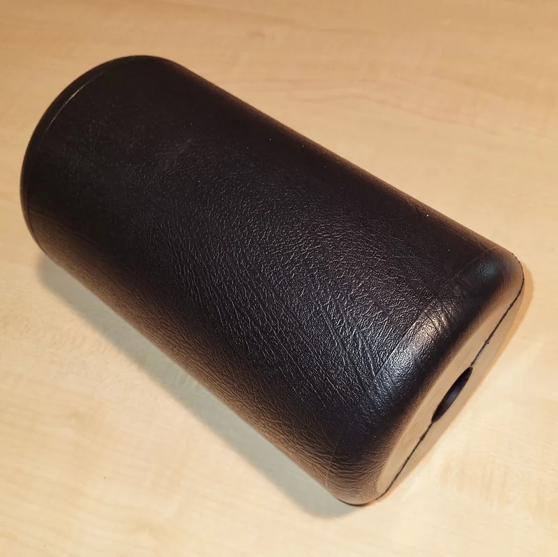 Polsterrolle / Beinpolsterrolle 140x250, schwarz, ledernarbig