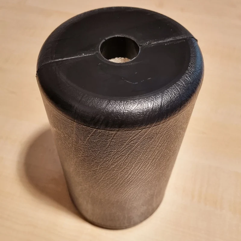 Polsterrolle / Beinpolsterrolle 140x250, schwarz, ledernarbig