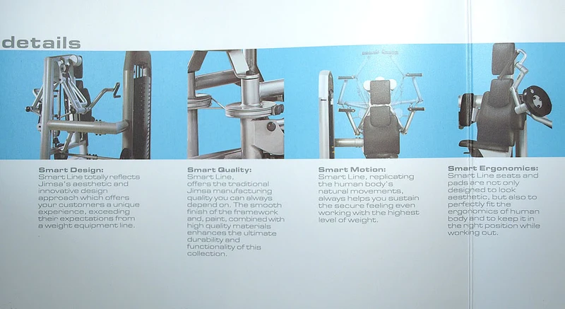 Jimsa Smartline-, Proline- und Benchline Gerätepark, 25 Kraftgeräte, Farbe Silber, Ausstellungsstücke