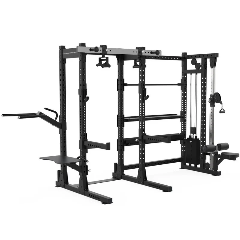 Titanium Strength Elite Series Half Rack mit Seilzug und Regale E70