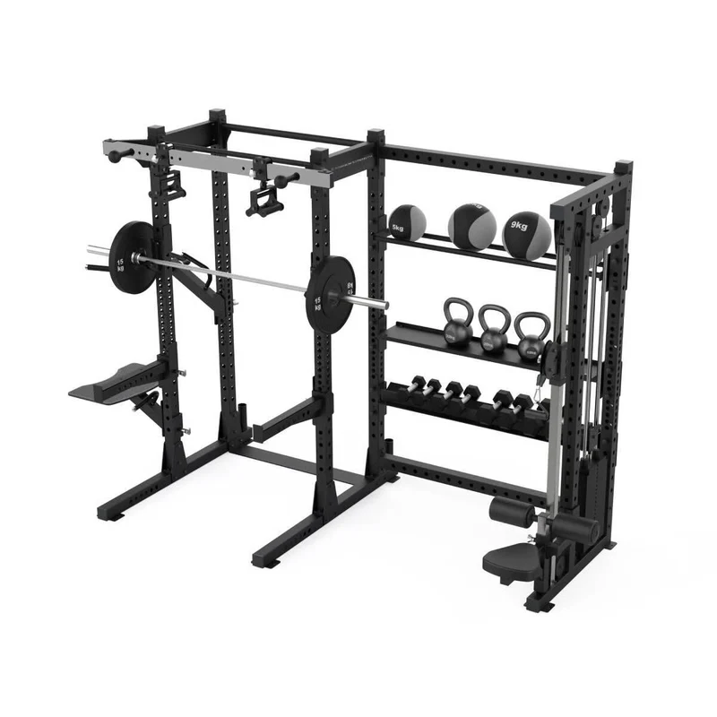 Titanium Strength Elite Series Half Rack mit Seilzug und Regale E70