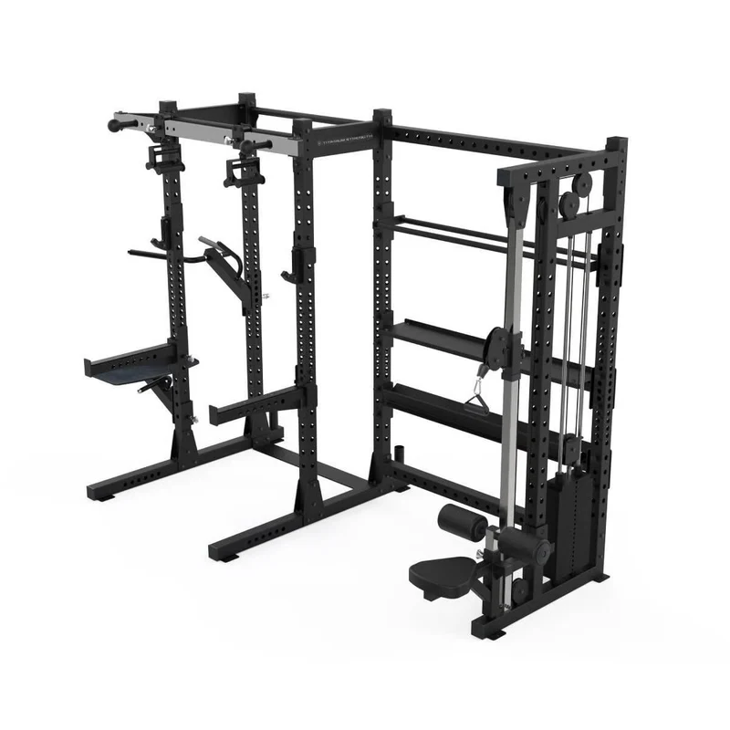 Titanium Strength Elite Series Half Rack mit Seilzug und Regale E70