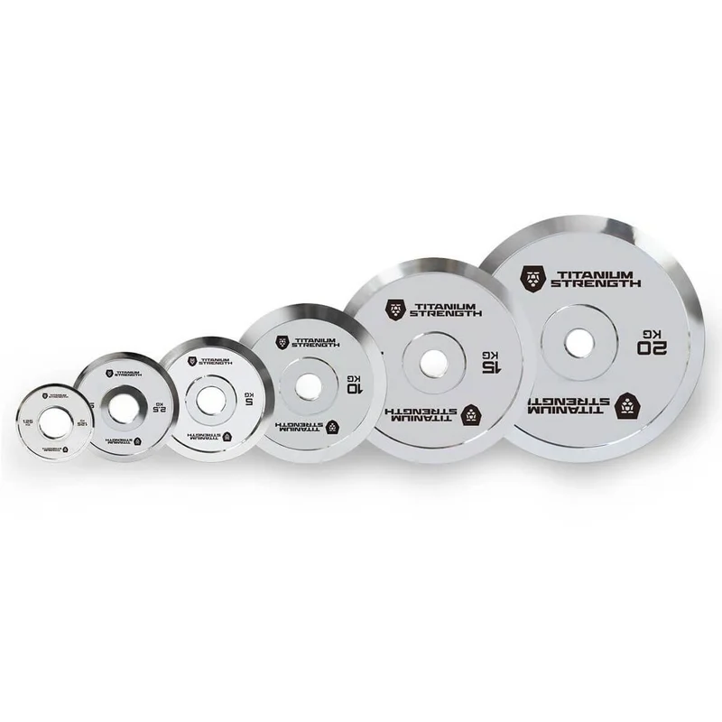 Titanium Strength Powerlifting olympische Hantelscheiben Chrom Set