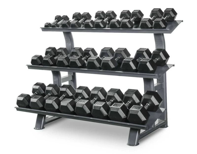 Titanium Strength Hexagonal Hantelset 2–20 kg mit Rack TH20