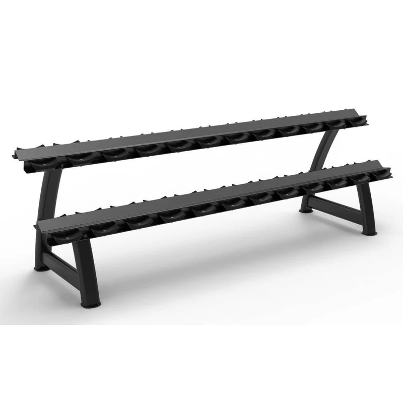 Titanium Strength Kurzhantel-Rack mit Gummiauflagen – 2 Ebenen (12 Paare) 12RDR