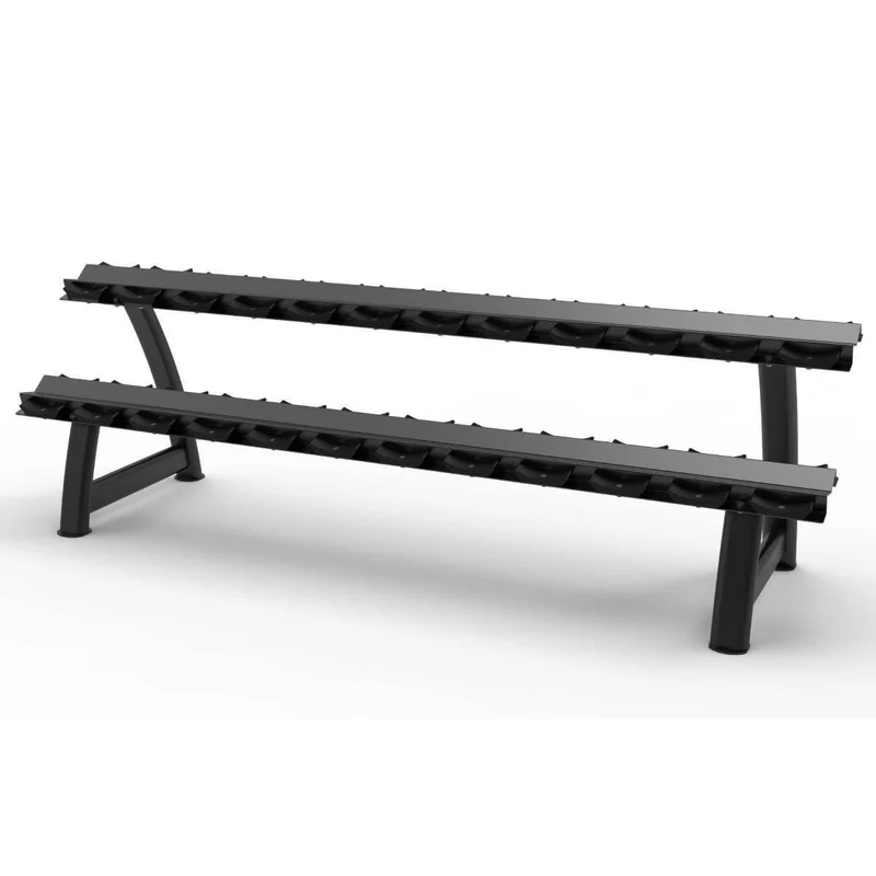 Titanium Strength Kurzhantel-Rack mit Gummiauflagen – 2 Ebenen (12 Paare) 12RDR