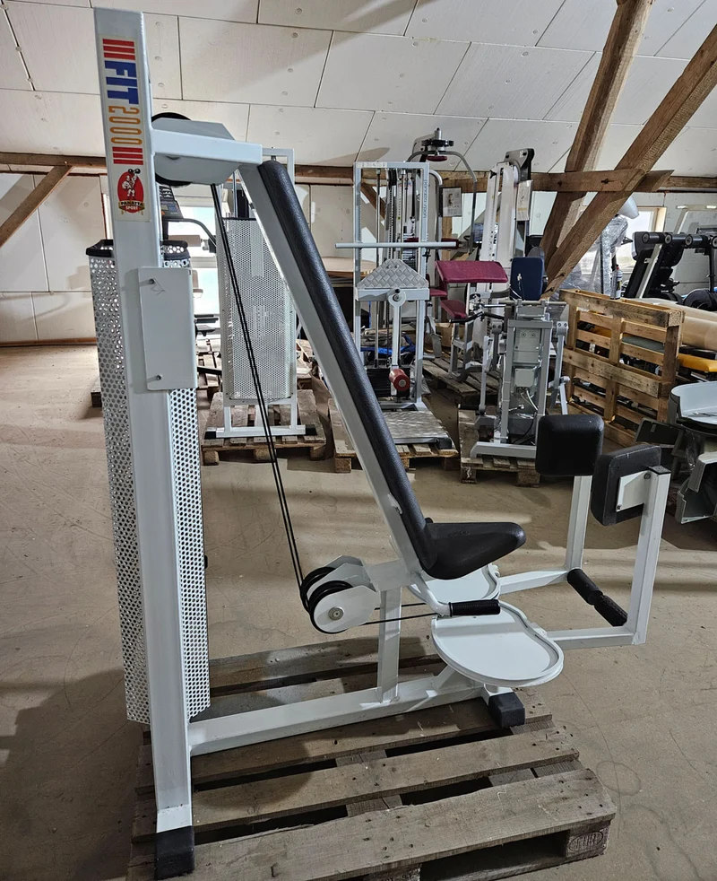 Panatta 2 Geräte im Set = Abduktoren und Adduktorenmaschine, Rahmen Weiß, Oldschool Bodybuilding Kraftgeräte, Fit 2000 Serie, gebraucht mit Gebrauchsspuren