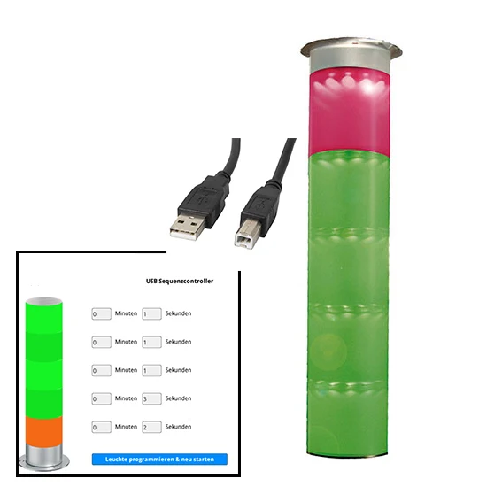 BMS Fitnessampel 2.0 USB, frei programmierbar mit 60 LED's