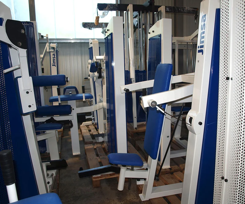 Jimsa Fitnessline- und Professionalline Kraftgerätepark, Fitnessstudio, Weiß, gebraucht