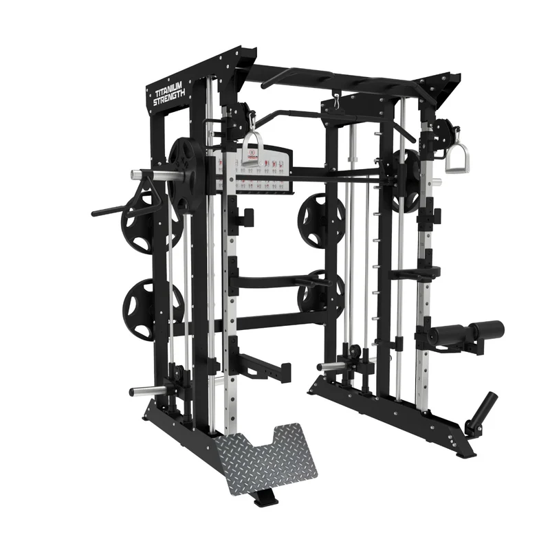 Titanium Strength Multipresse mit Doppelseilzug und Rack B100 V2