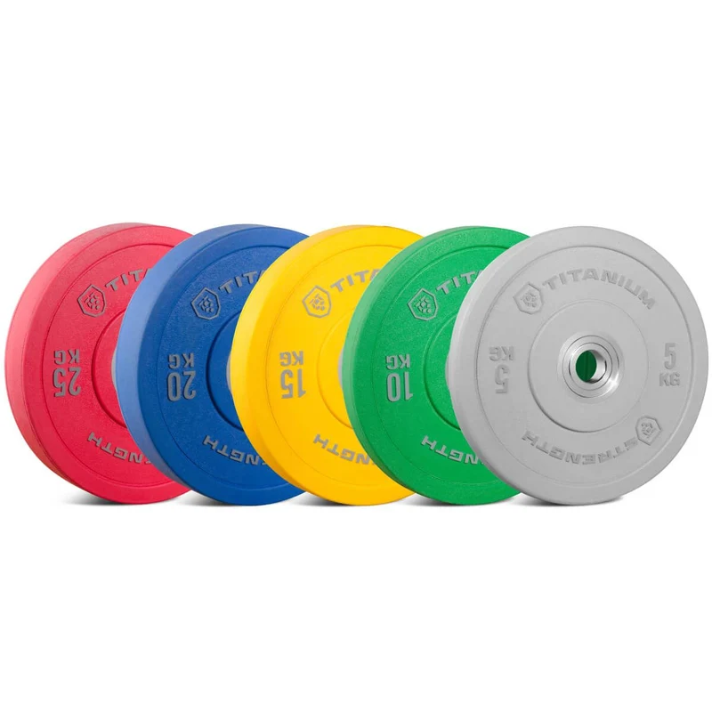 Titanium Strength Olympische Bumper Plates Scheibenset 120kg HBPC120