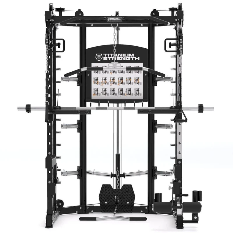 Titanium Strength All-in-One Trainer Doppelseilzug, Multipower und Power Rack R100