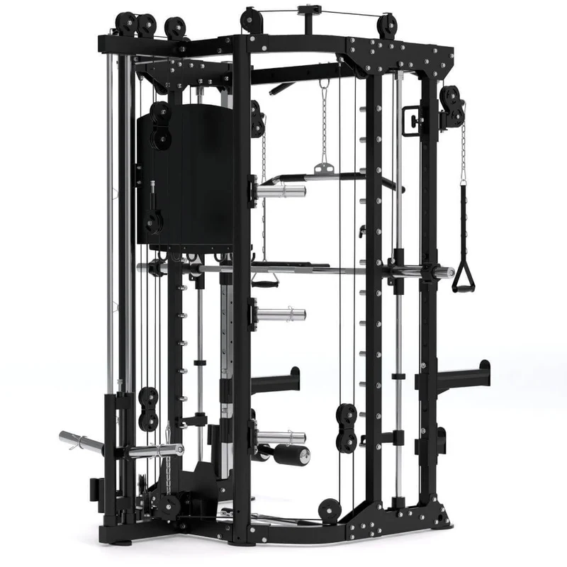 Titanium Strength All-in-One Trainer Doppelseilzug, Multipower und Power Rack R100