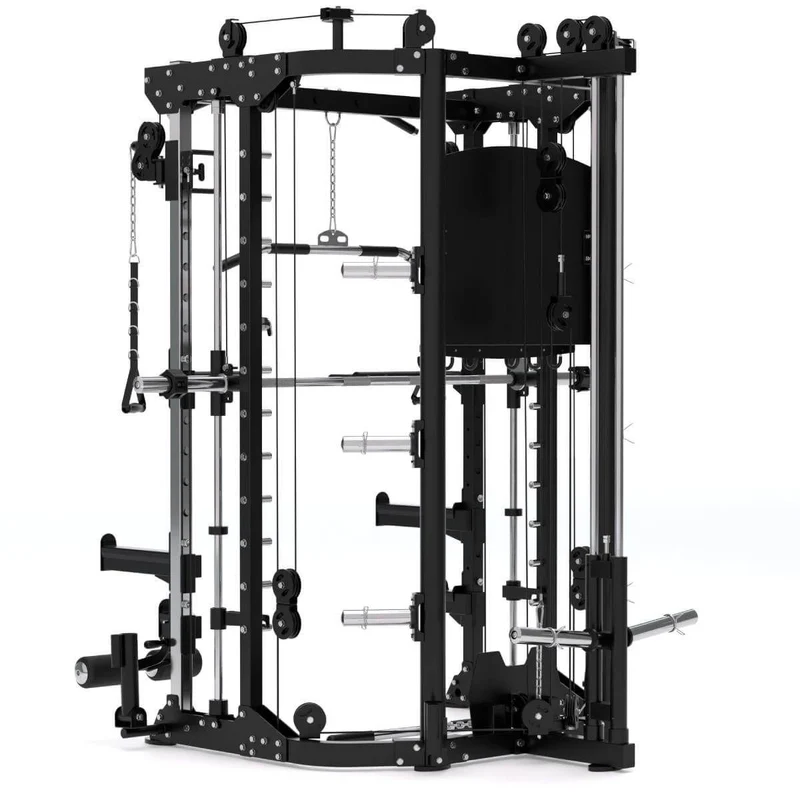 Titanium Strength All-in-One Trainer Doppelseilzug, Multipower und Power Rack R100