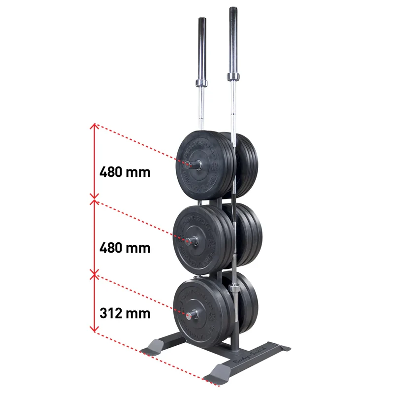 Body-Solid Olympic Hantelscheibenständer und Bar Holder GWT56