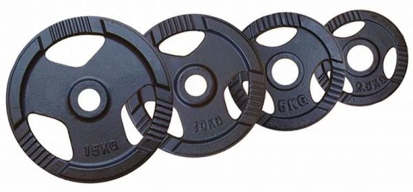 Hantelscheiben, Guss, 50 mm, Gripper, schwarz