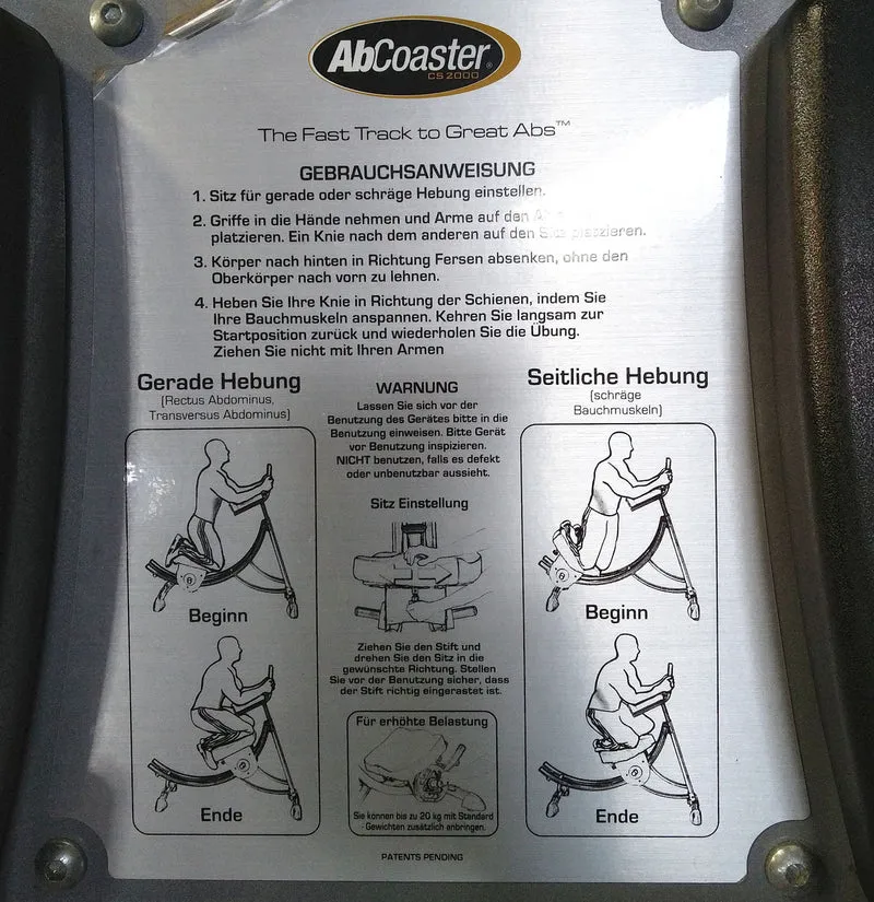 ABCoaster Pulse CS2000 / CS3000, Bauchmuskeltrainer, gebraucht