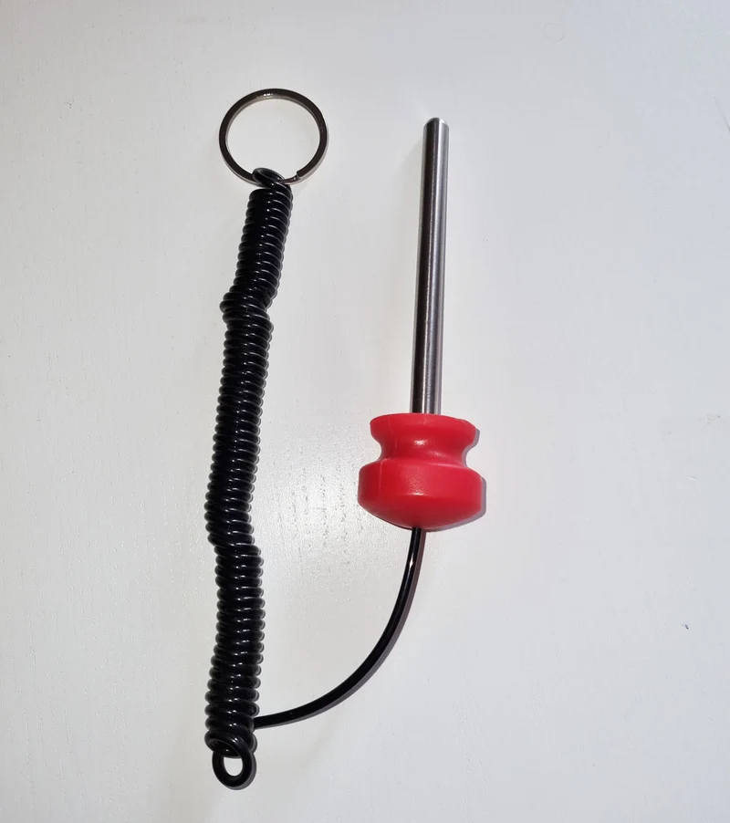 Magnet Steckbolzen für Gewichtsmagazine mit Spiralkabel 8*100