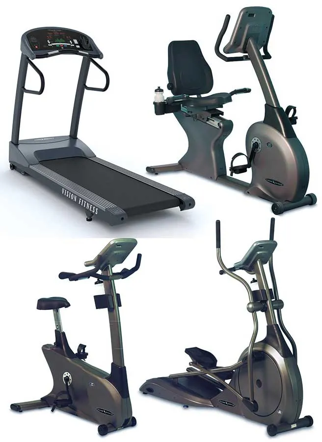Cardiogerätepark Vision, X6750, T9700, E3700, R2750, Neuwertige Cardiogeräte / Fitnessgeräte
