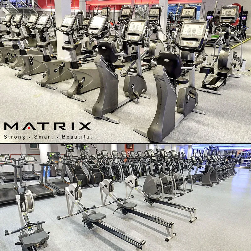 Matrix Cardiogerätepark, 9 Geräte, Laufbänder, Crosstrainer, Ergometer, Stepper etc, neue Modelle, T5x - E5x - U5x - R5x, S5x, gebraucht, überholter Zustand