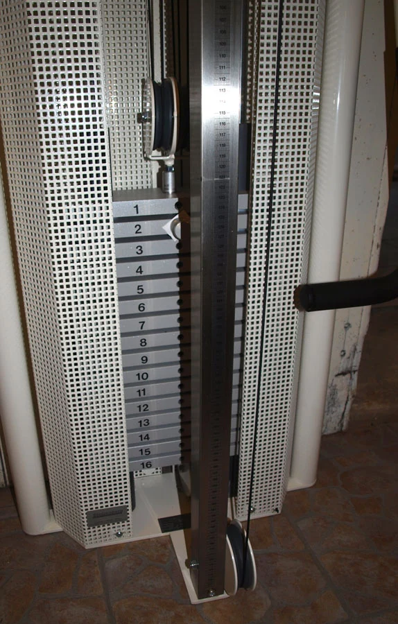 Dynamed Explosionszug, höhenverstellbar, Wandmontage, 80kg, weiß, neuwertig