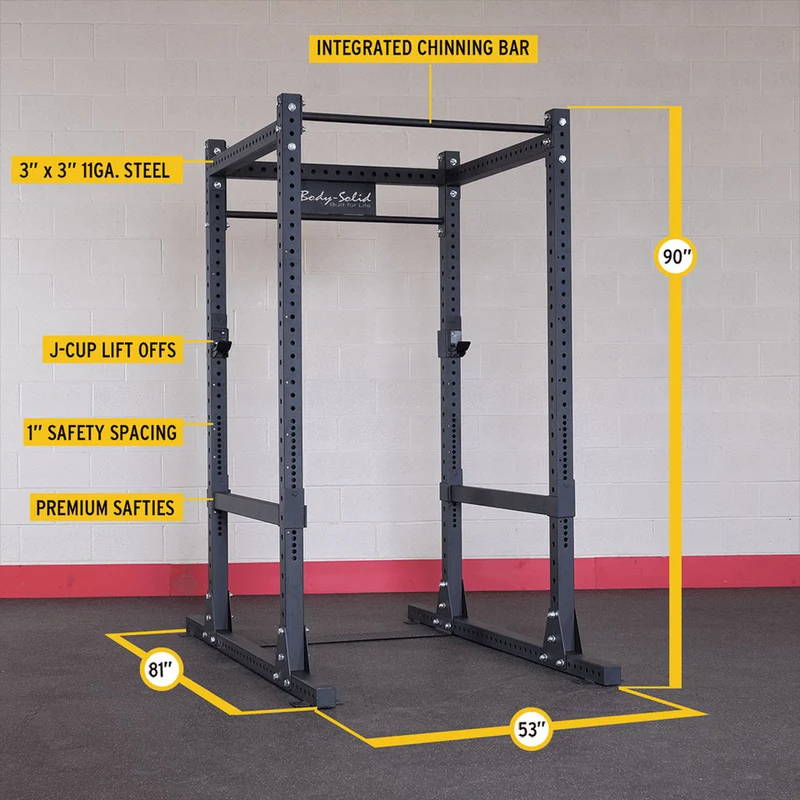 Body-Solid Full Commercial Power Rack Extended SPR1000BACK
