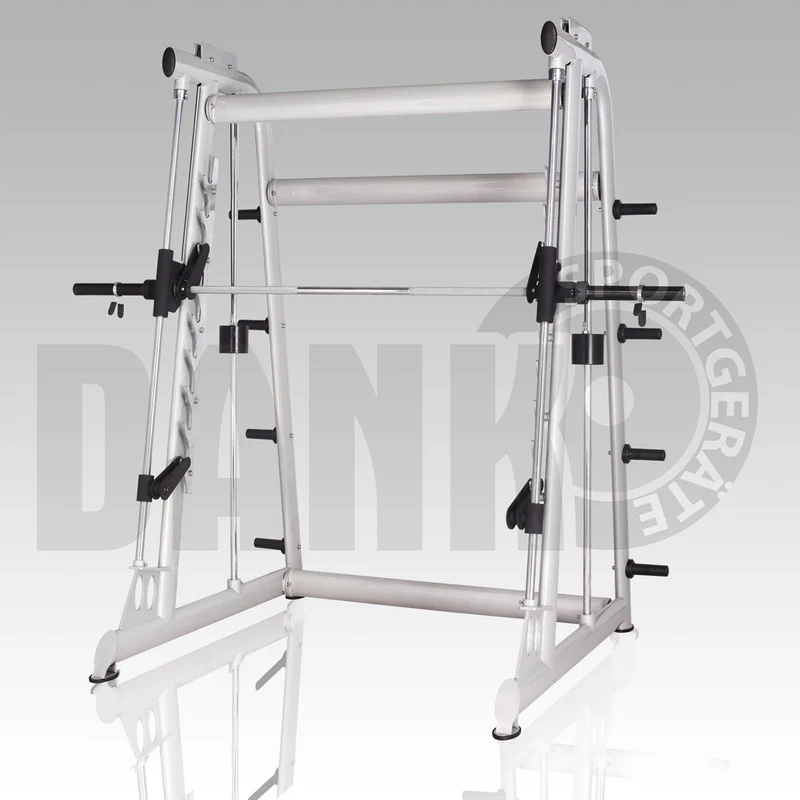 Aehnlich Star Trac, TechnoGym oder Gym80 - Danksport S-Line Gerätepark - 30 Kraftgeräte & Zubehör, Neue Geräte, Farbe Silber, Polster Braun