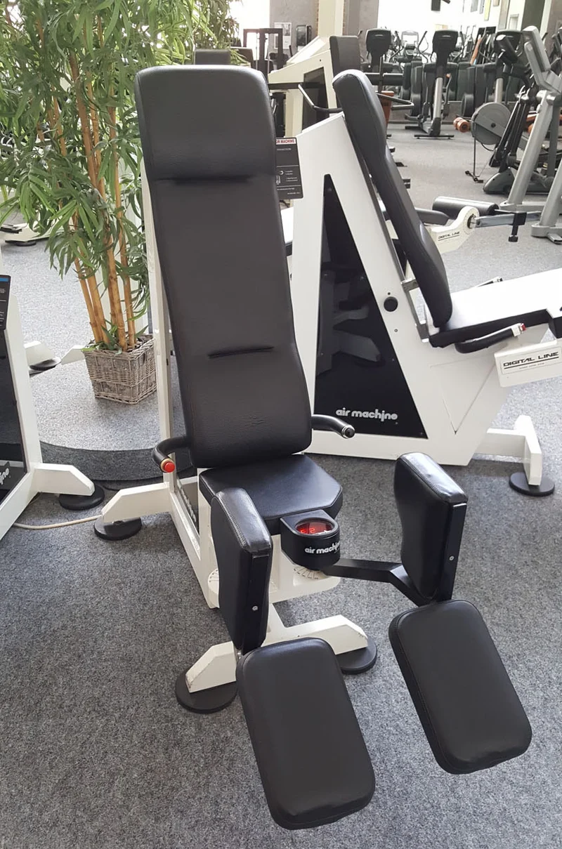 Air Machine Zirkel, 14 Fitnessgeräte mit Widerstand über Luftdruck inkl. Kompressor, Ähnlich Hydraulik, gebraucht zum Sonderpreis