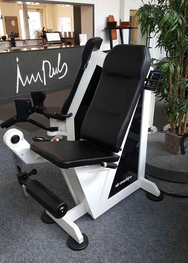Air Machine Zirkel, 14 Fitnessgeräte mit Widerstand über Luftdruck inkl. Kompressor, Ähnlich Hydraulik, gebraucht zum Sonderpreis