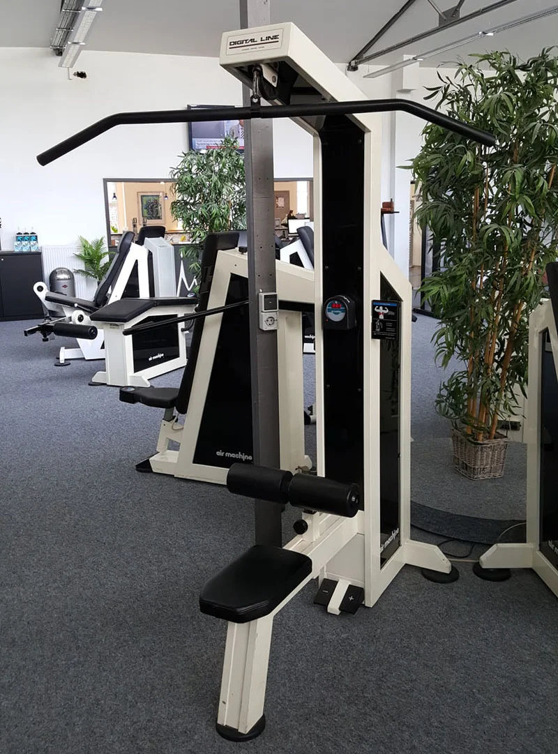 Air Machine Zirkel, 14 Fitnessgeräte mit Widerstand über Luftdruck inkl. Kompressor, Ähnlich Hydraulik, gebraucht zum Sonderpreis
