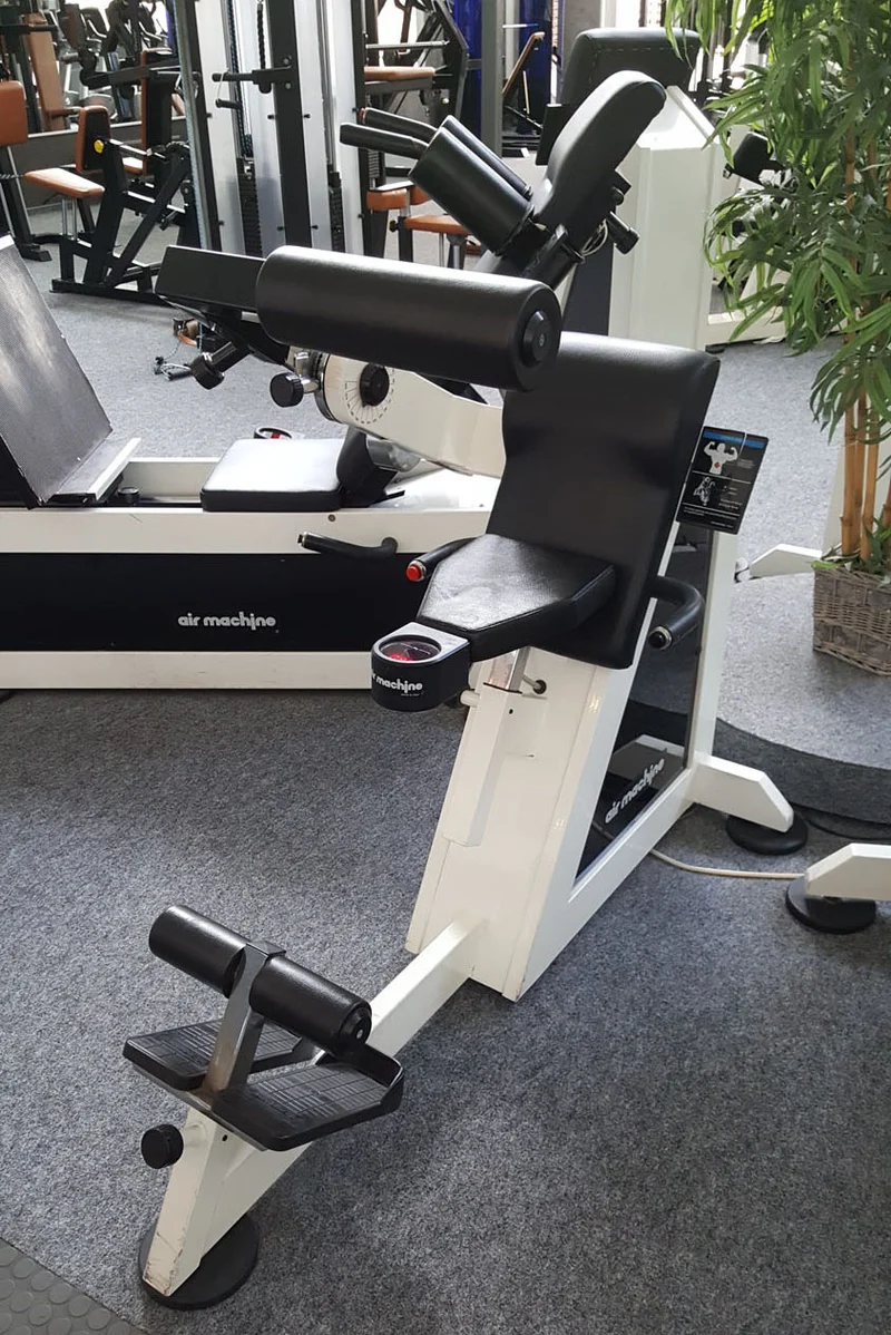 Air Machine Zirkel, 14 Fitnessgeräte mit Widerstand über Luftdruck inkl. Kompressor, Ähnlich Hydraulik, gebraucht zum Sonderpreis