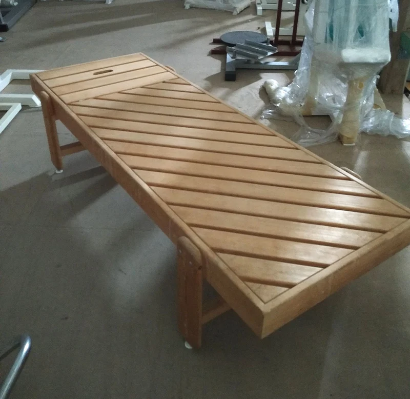 Saunaliege, Ruheliege, Liege, Holz, gebraucht