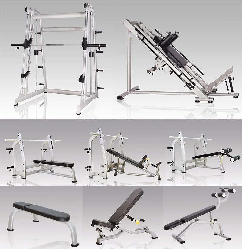 Komplette Fitnessstudio Einrichtung - Gerätepark mit über 45 Kraftgeräten - Danksport S-Line Set mit 45 Fitnessgeräten & Zubehör, Ausstellungsgeräte vergleichbar mit Gym80, Nautilus, Star Trac oder TechnoGym