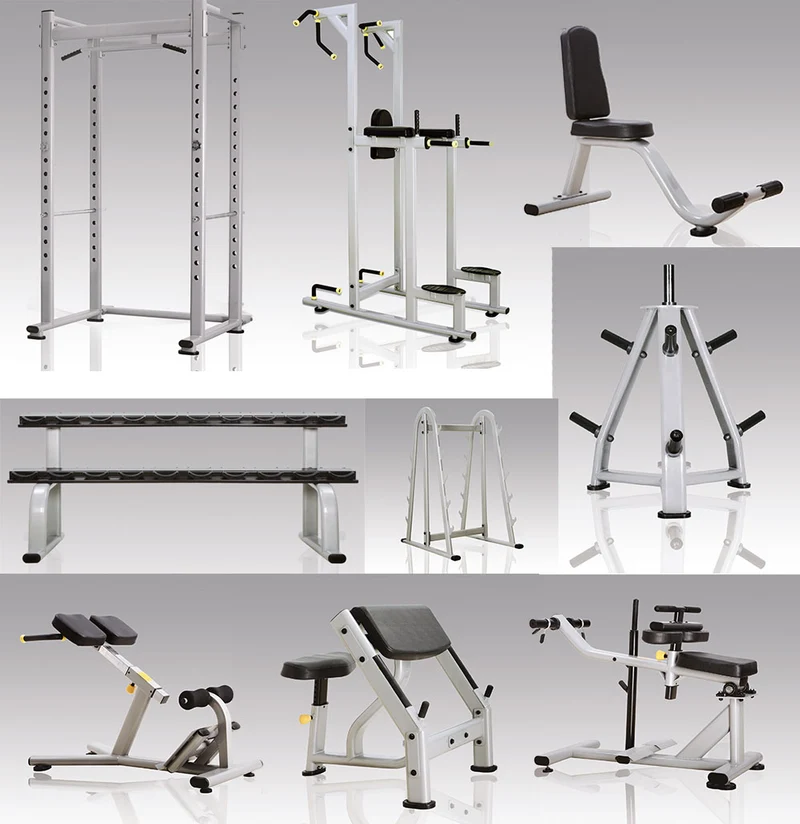 Komplette Fitnessstudio Einrichtung - Gerätepark mit über 45 Kraftgeräten - Danksport S-Line Set mit 45 Fitnessgeräten & Zubehör, Ausstellungsgeräte vergleichbar mit Gym80, Nautilus, Star Trac oder TechnoGym