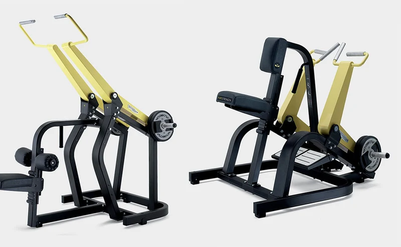TechnoGym Pure Strength Set, 6 Plate loaded Kraftgeräte, Baujahr 2014, sehr junge gebrauchte Fitnessgeräte - weitere Geräte auf Anfrage