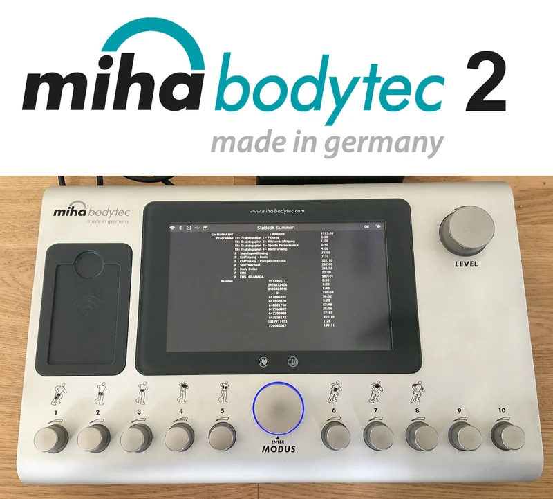 Miha Bodytec 2 II EMS Gerät mit Ständer, Baujahr 2013, nur ca. 1500 Betriebsstunden, Made in Germany, gebraucht - sehr guter Zustand