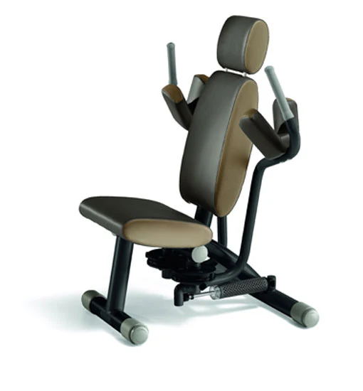 TechnoGym Easy Line Zirkelgerät, Butterfly und Butterfly Reverse, Kombigerät 2 in 1, Einzelgerät hydraulisch, Polster Braun, gebraucht