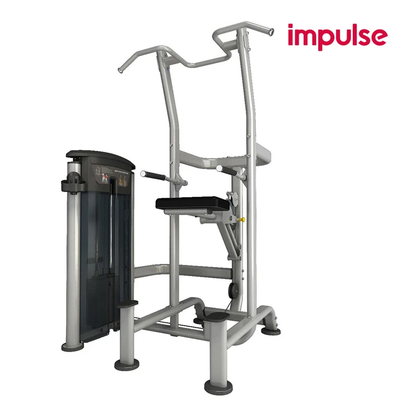 Impulse Fitness Dip Klimmzugmaschine mit Gewichtsunterstützung, IT9520, Chin/Dip Combo, 90kg Gewichtsblock