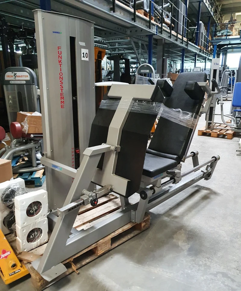 Sanimed Funktionsstemme, verstellbare Beinpresse 150kg, MPG, Pego Sport, gebraucht - überholter Zustand