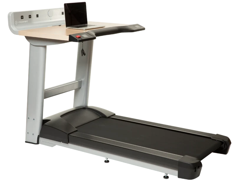 Life Fitness InMovement, Schreibtisch Laufband, Treadmill Desk Büro, Rahmen Silber, Ablage Hell, 1 Jahr alt, NEUwertig - Top Zustand